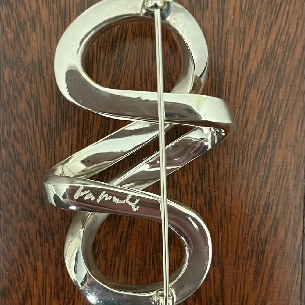 Patricia Von Musulin Vintage Sterling Silver Abstract Infinity Brooch